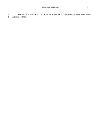 Senate Bill 197   Early Voting