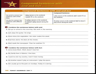SB 1 Compound Sentences with 'and' and 'but'