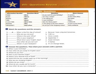 SB 2 Wh- Questions Review