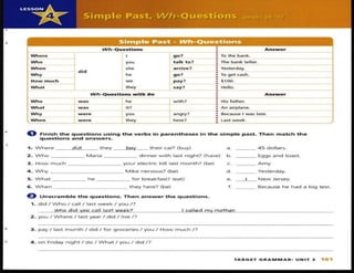 SB 2 Simple Past, Wh-Questions