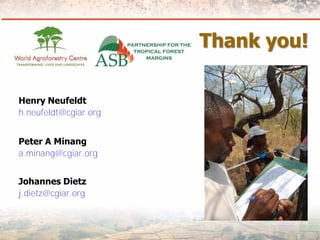 Measuring Carbon in Complex Landscapes with Trees - ICRAF and ASB at UNFCCC SB32