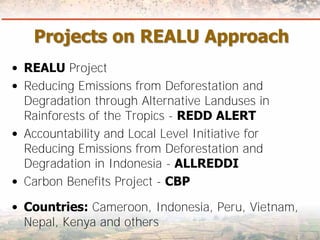 Measuring Carbon in Complex Landscapes with Trees - ICRAF and ASB at UNFCCC SB32