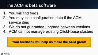Altinity Cluster Manager: ClickHouse Management for Kubernetes and ...