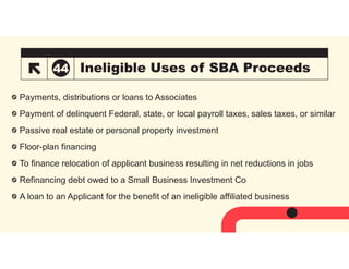 SBA presentation - lending requirements explained | PDF