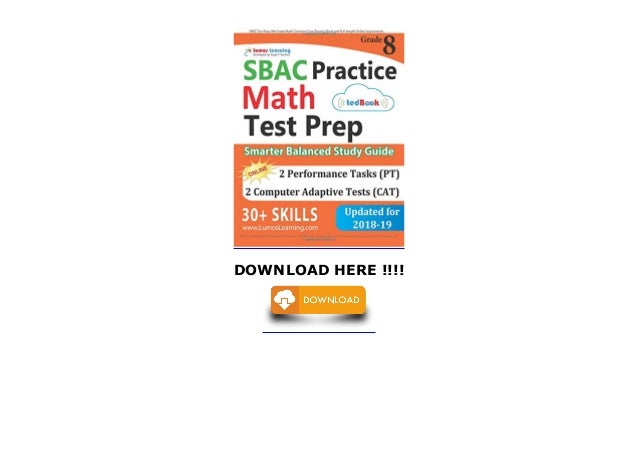 SBAC Test Prep: 8th Grade Math Common Core Practice Book and Full ...
