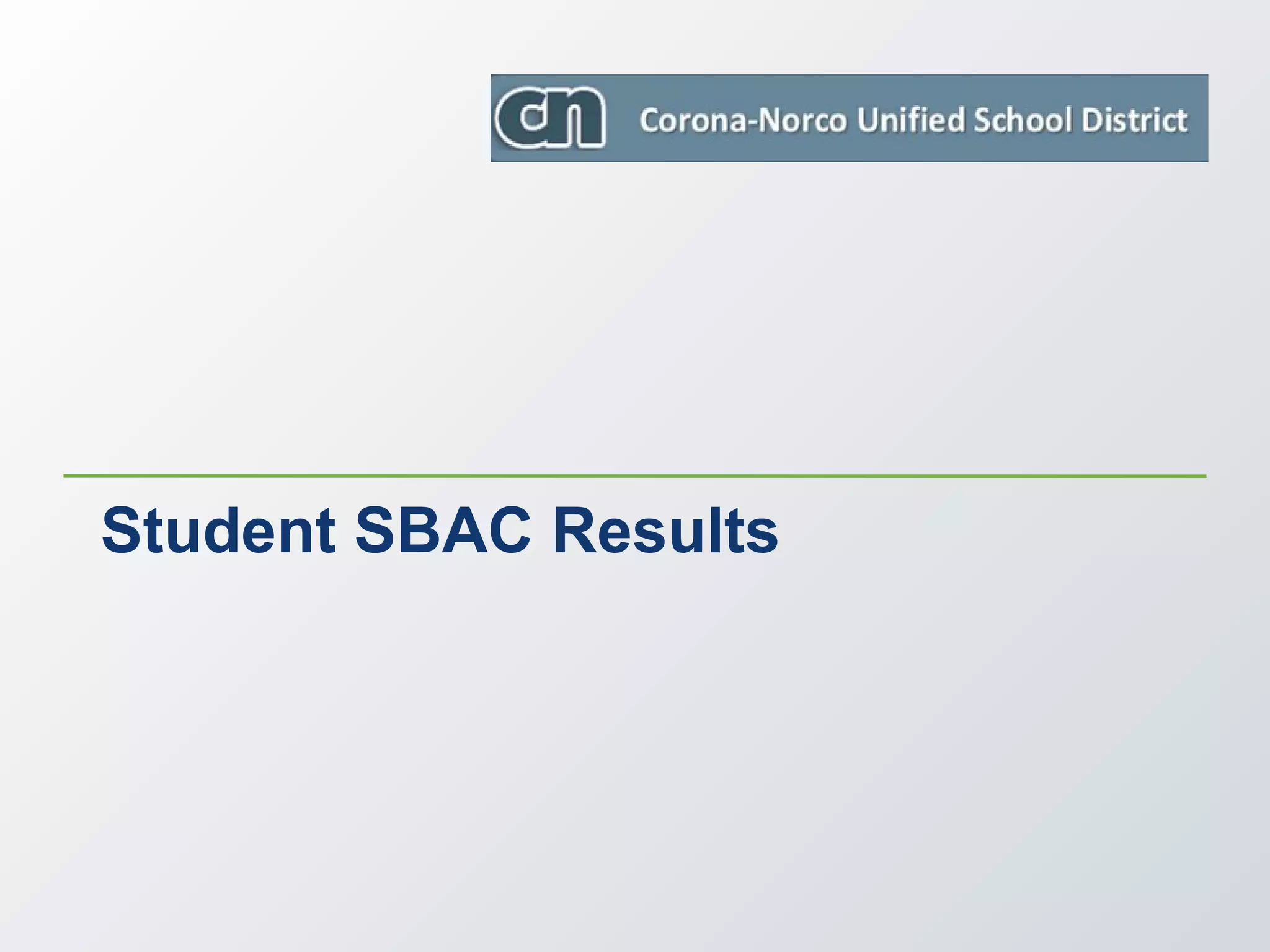 Student SBAC Results
 