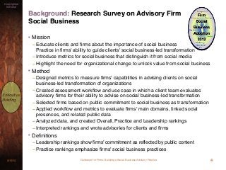 Guidance for Firms: Building a Social Business Advisory Practice [Advisory & Services Firm Social Business Adoption]  