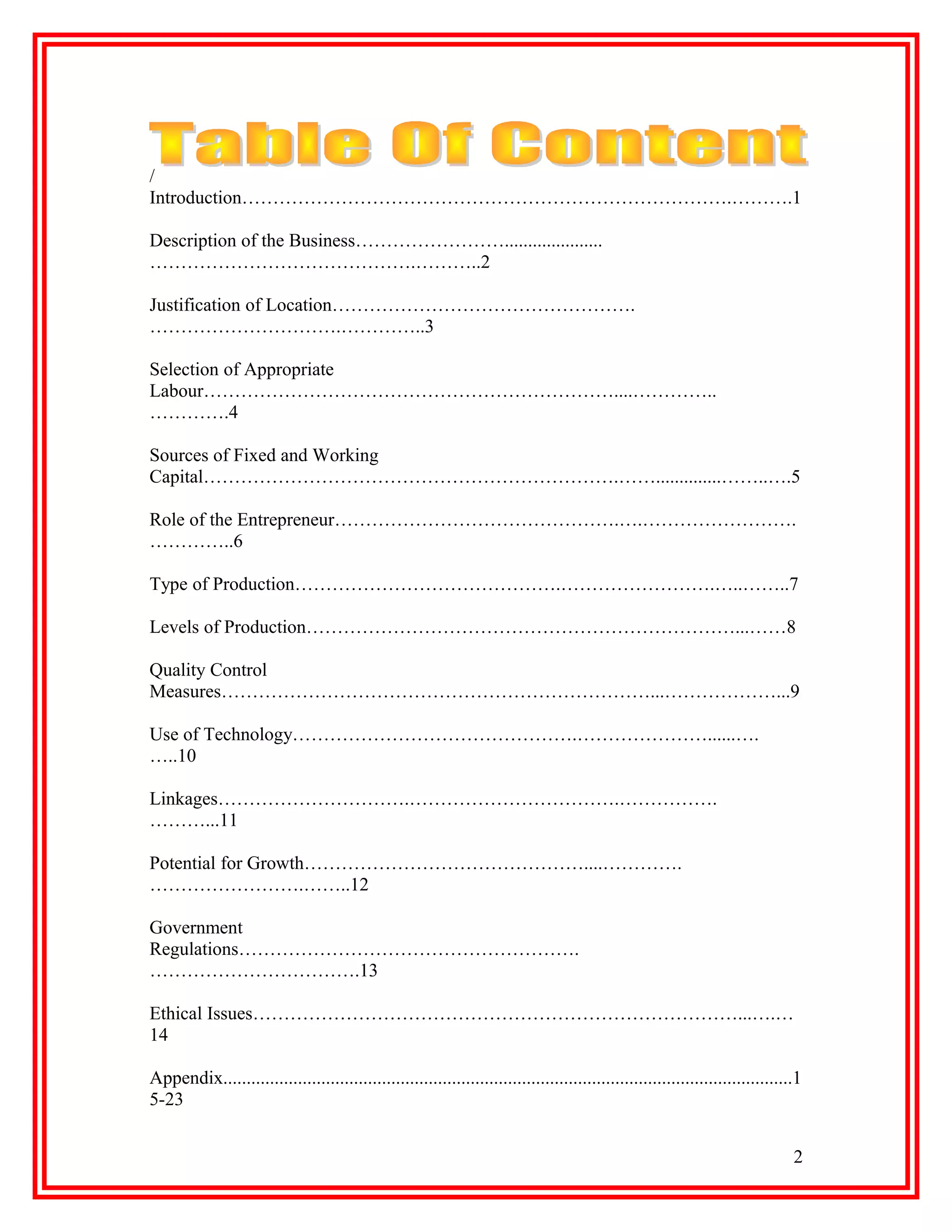 Principle Of Business SBA | DOC