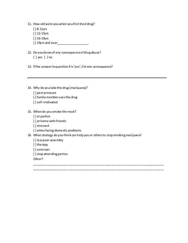 Sba questionnaire