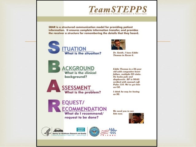 SBAR communication model in healthcare organization