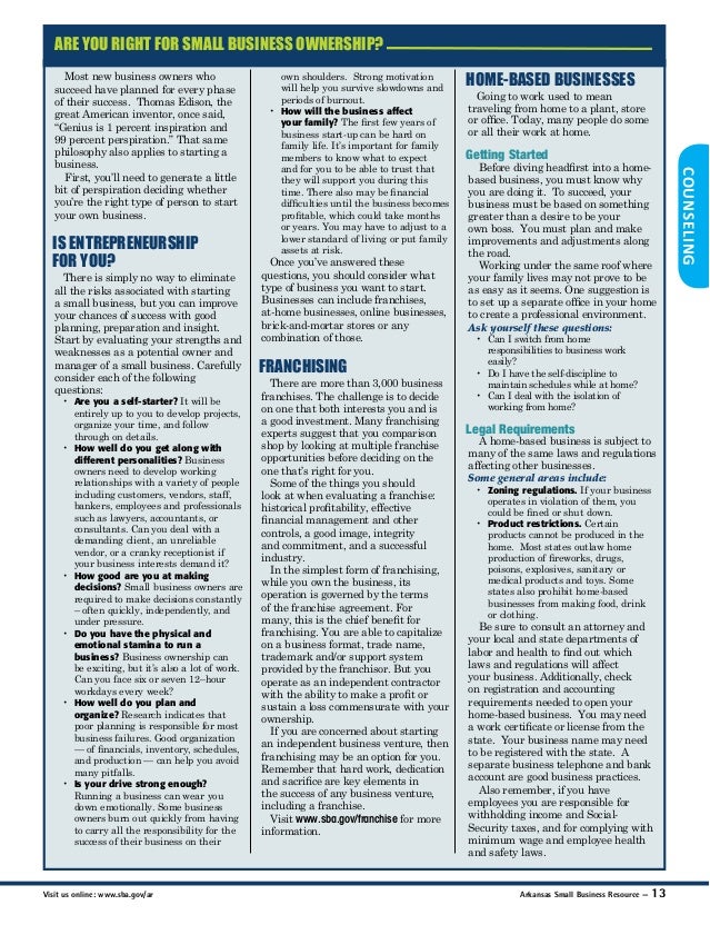 U.S. SBA Resource Guide 20132014