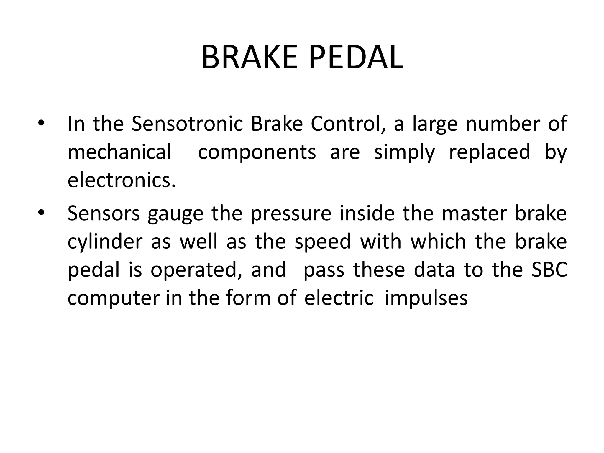 Sensotronic Brake Control | PPTX