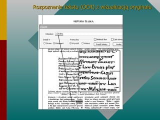 Rozpoznanie tekstu (OCR) z wizualizacją oryginału 