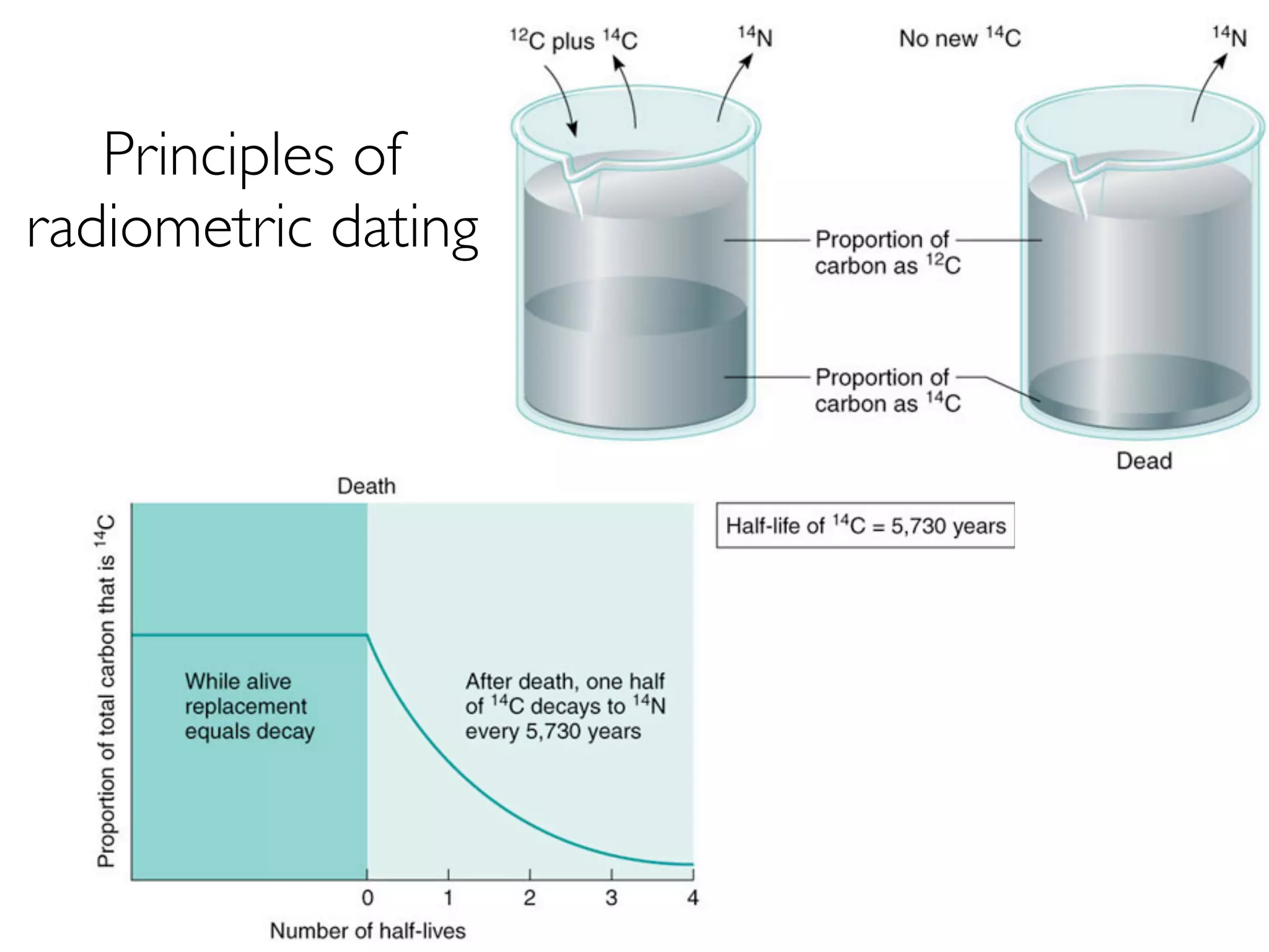 Principles of 
radiometric dating 
 