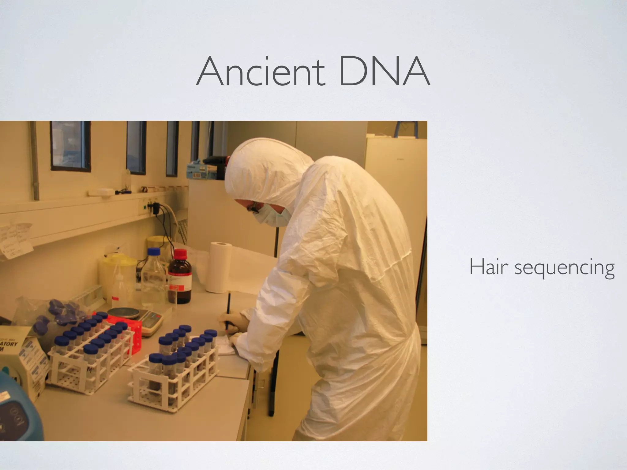 Ancient DNA 
Hair sequencing 
 