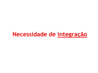 Necessidade de integração  