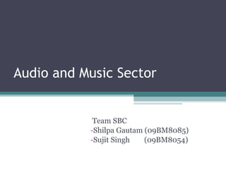 Audio and Music Sector ,[object Object],[object Object],[object Object]