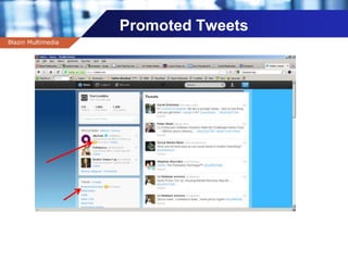 Company name
Promoted Tweets
Blazin Multimedia
 