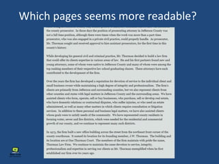 Which pages seems more readable?
 
