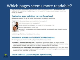 Which pages seems more readable?
 