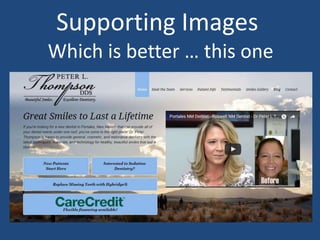 Supporting Images
Which is better … this one
 