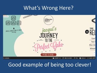 What’s Wrong Here?
Good example of being too clever!
 