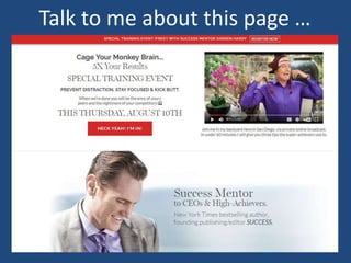 Talk to me about this page …
 