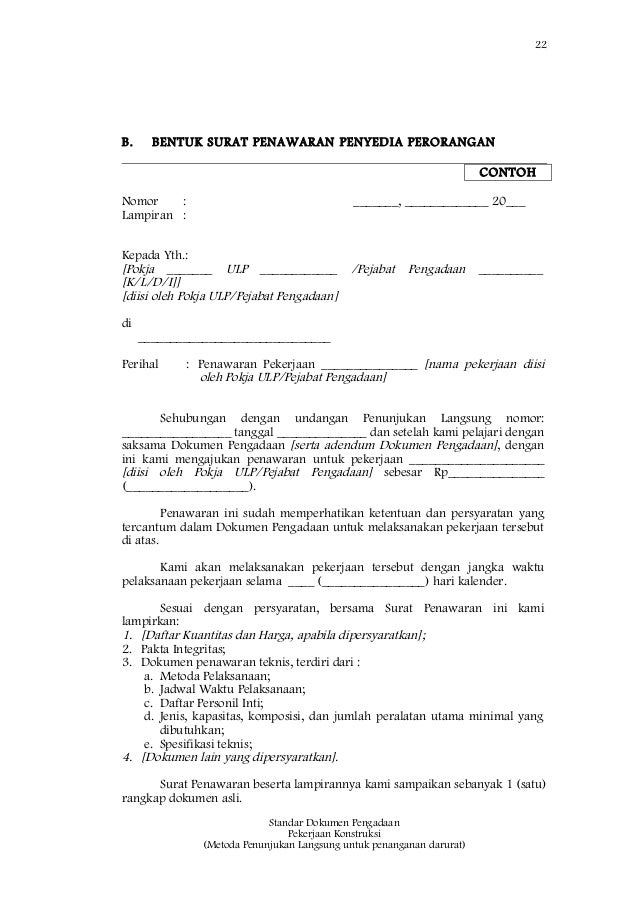 Sbd pekerjaan konstruksi penunjukan langsung_darurat Sbd pekerjaan konstruksi penunjukan langsung_darurat