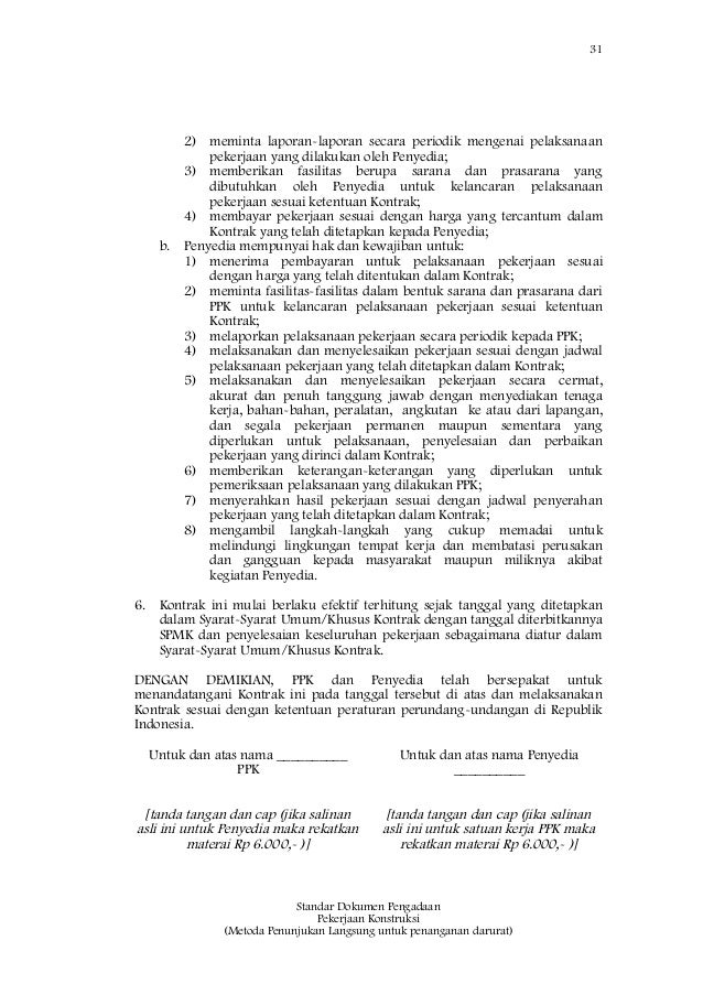 Tanda Tangan Kontrak Kerja Diatas Materai 8 Contoh Surat Perjanjian