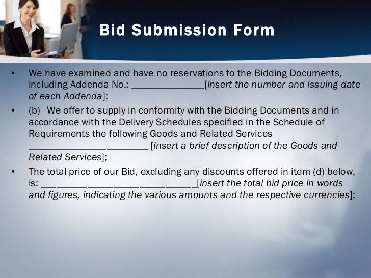 sbd procurement of goods section iv bidding forms
