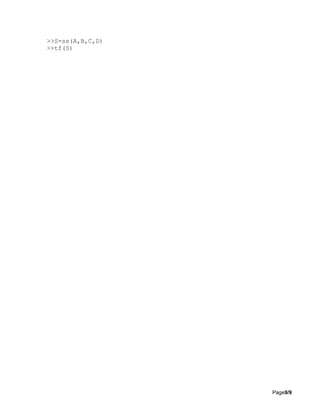 Page9/9
>>S=ss(A,B,C,D)
>>tf(S)
 