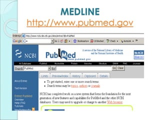 MEDLINE
http://www.pubmed.gov
 