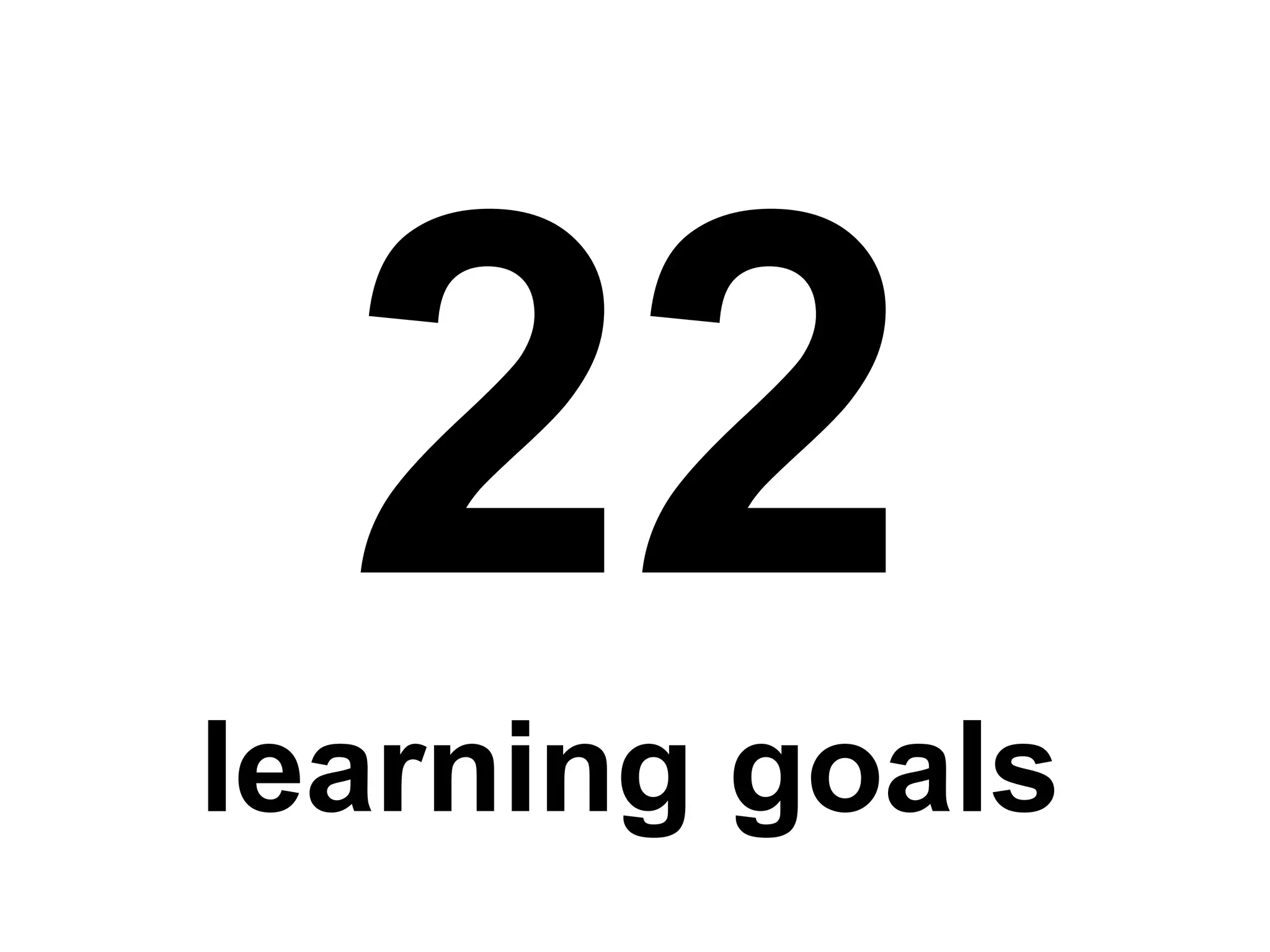 learning goals
 