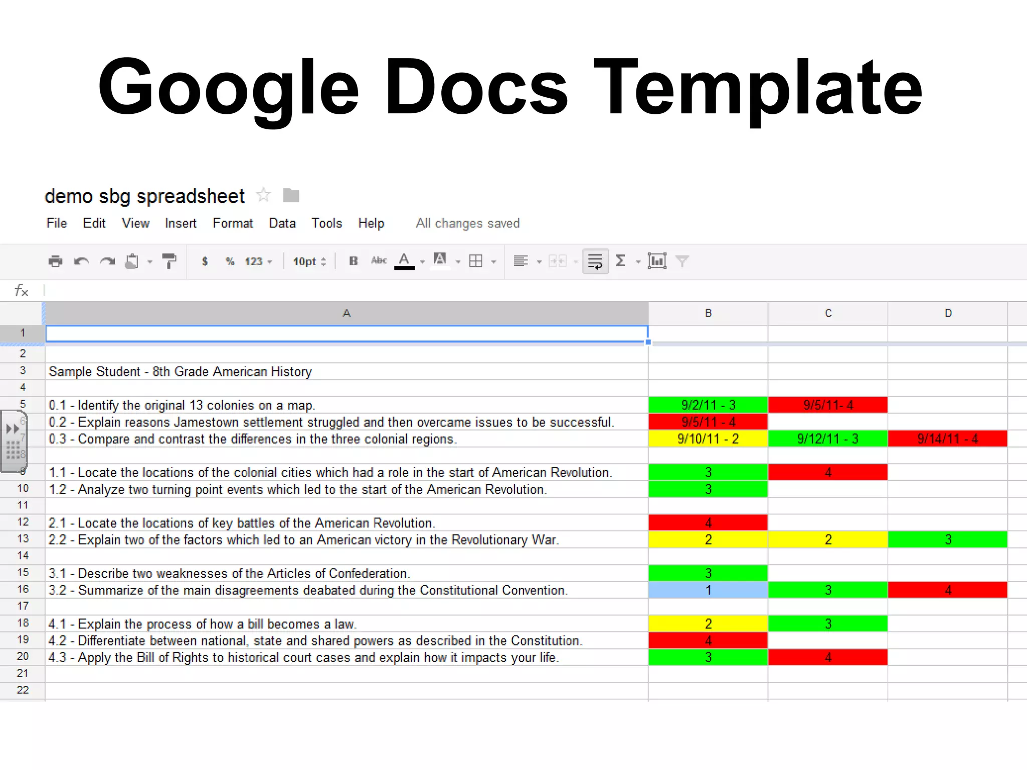 Google Docs Template
 