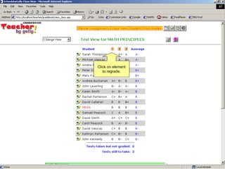 Click on element to regrade. 