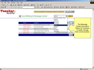 The Message Center has built-in folders for Teachers to easily manage their communication. 
