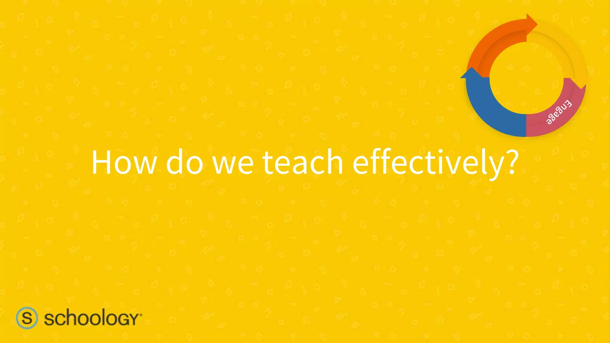 #learnwithschoology
How do we teach effectively?
 