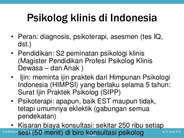 Psikologi klinis 1 pertemuan 4 Psikologi klinis 1 pertemuan 4