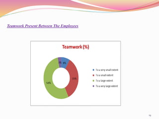 19
Teamwork Present Between The Employees
 