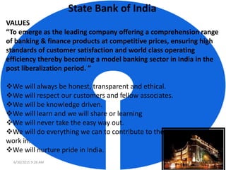 State Bank of India Vision and Mission (Ravi Kulkarni) | PPTX