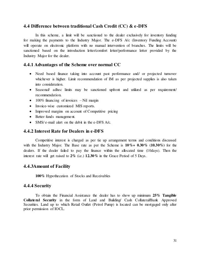 Sbi Internship On Electronic Dealer Financing Scheme
