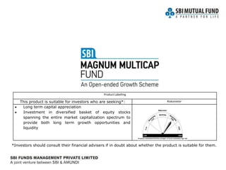 SBI Magnum Multicap Fund: An Open-ended Growth Scheme  - Nov 16
