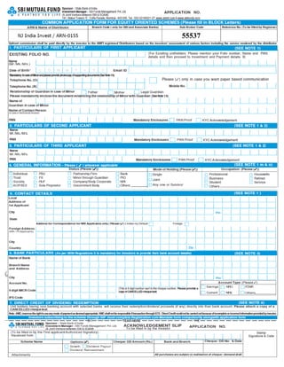 Sbi Redemption Form.pdf Sbi mutual fund common application form | PDF