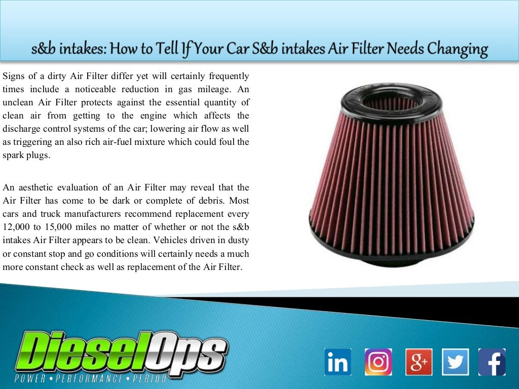 s&b intakes How to Tell If Your Car S&b intakes Air Filter Needs Changing