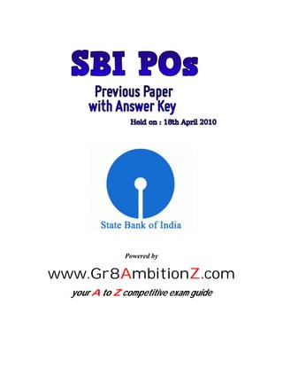 Powered by
www.Gr8AmbitionZ.com
your A to Z competitive exam guide
 