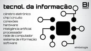 BIIntelligence
Business
cérebro eletrônico
chip | circuito
conexões
hardware
inteligência artificial
processador
rede de computador
sistema de informação
software
tecnol. da informação
simbologia
 