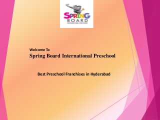 Welcome To
Spring Board International Preschool
Best Preschool Franchises in Hyderabad
 