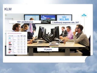 KLM
10 jazyků
100+ zaměstnanců 1 hodinový response rate, 24/7
KLM
 