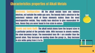 S block elements (Alkali metals)