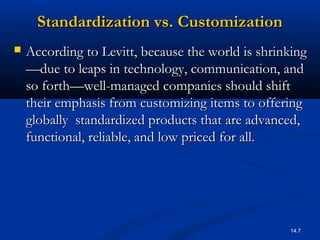 MANAGING BRANDS OVER GEOGRAPHIC BOUNDRIES AND MARKET SEGMENTS | PPT